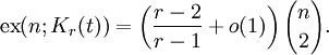 {\mbox{ex}}(n;K_{r}(t))=\left({\frac  {r-2}{r-1}}+o(1)\right){n \choose 2}.