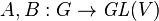 A,B:G\to {\mathit  {GL}}(V)