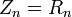 Z_{n}=R_{n}