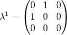 \lambda ^{1}={\begin{pmatrix}0&1&0\\1&0&0\\0&0&0\end{pmatrix}}