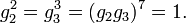 g_{2}^{2}=g_{3}^{3}=(g_{2}g_{3})^{7}=1.