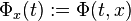 \Phi _{x}(t):=\Phi (t,x)\,