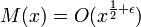 M(x)=O(x^{{{\frac  12}+\epsilon }})