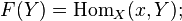 F(Y)=\operatorname {Hom}_{X}(x,Y);