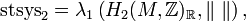 {\mathrm  {stsys}}_{2}=\lambda _{1}\left(H_{2}(M,{\mathbb  {Z}})_{{{\mathbb  {R}}}},\|\;\|\right),