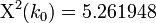 \mathrm{X} ^{2}(k_{0})=5.261948