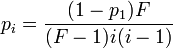 p_{i}={\frac  {(1-p_{1})F}{(F-1)i(i-1)}}