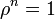 \rho ^{n}=1