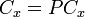 C_{x}=PC_{x}