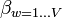 \beta _{{w=1\dots V}}