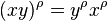 (xy)^{{\rho }}=y^{{\rho }}x^{{\rho }}