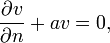 {\frac  {\partial v}{\partial n}}+av=0,\,