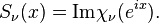 S_{\nu }(x)={\mbox{Im}}\chi _{\nu }(e^{{ix}}).