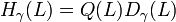 H_{\gamma }(L)=Q(L)D_{\gamma }(L)