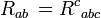 R_{{ab}}\,=R^{c}{}_{{abc}}