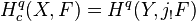 H_{c}^{q}(X,F)=H^{q}(Y,j_{!}F)