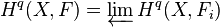 H^{q}(X,F)=\varprojlim H^{q}(X,F_{i})