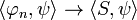 \langle \varphi _{n},\psi \rangle \to \langle S,\psi \rangle 