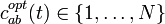 c_{{ab}}^{{opt}}(t)\in \{1,\ldots ,N\}