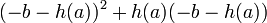 (-b-h(a))^{2}+h(a)(-b-h(a))