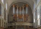 Pipe organs inside Saint-Pierre des Chartreux in Toulouse