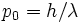 p_0=h/\lambda