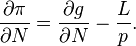  \frac{\partial \pi}{\partial N} = \frac{\partial g}{\partial N} - \frac{L}{p}    . 