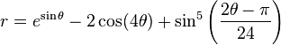 r=e^{\sin \theta} - 2 \cos (4 \theta ) + \sin^5\left(\frac{2 \theta - \pi}{24}\right)