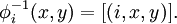 \phi_i^{-1}(x,y) = [(i,x,y)].