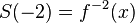 S(-2)=f^{-2}(x)