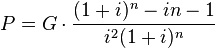 P=G\cdot \frac{(1+i)^n-in-1}{i^2(1+i)^n}