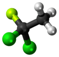 Dichlorofluoroethane molecule