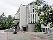 the front steps of the theater