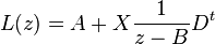 
L(z) =  A  + X \frac{1}{z-B} D^t   
