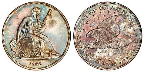 The flying eagle reverse of the Gobrecht dollar