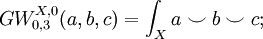 GW_{0, 3}^{X, 0}(a, b, c) = \int_X a \smile b \smile c;