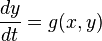 \frac{ dy }{ dt } = g(x,y)