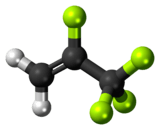 2,3,3,3-Tetrafluoropropene molecule