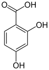 Chemical structure of 2,4-dihydroxybenzoic acid