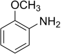 Skeletal formula of o-anisidine