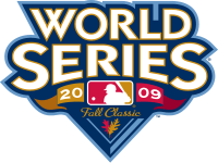 The words "World Series" above the text "2009 Fall Classic" with the logo of Major League Baseball.