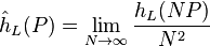 \hat h_L(P) = \lim_{N\rightarrow\infty}\frac{h_L(NP)}{N^2}