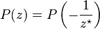  P(z) = P\left( -{1 \over z^\star} \right) 