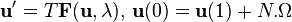 \mathbf u' = T\mathbf F(\mathbf u,\lambda),\, \mathbf u(0)=\mathbf u(1) + N.\Omega