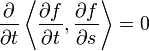 \frac{\partial}{\partial t}\left\langle \frac{\partial f}{\partial t},\frac{\partial f}{\partial s}\right\rangle=0