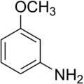 Skeletal formula of m-anisidine