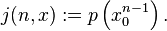 j(n,x):=p\left(x_0^{n-1} \right).