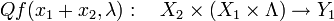  Qf(x_1+x_2,\lambda): \quad X_2\times(X_1\times\Lambda)\to Y_1 \, 