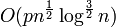 O(pn^{\frac{1}{2}}\log^{\frac{3}{2}}n)