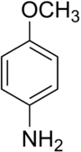 Skeletal formula of p-anisidine